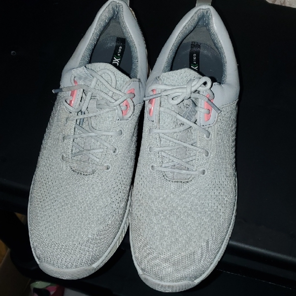 Johnston & Murphy XC4 Hybrid Womens Golf Gray Athletic Shoes, Womens 8 1/2
